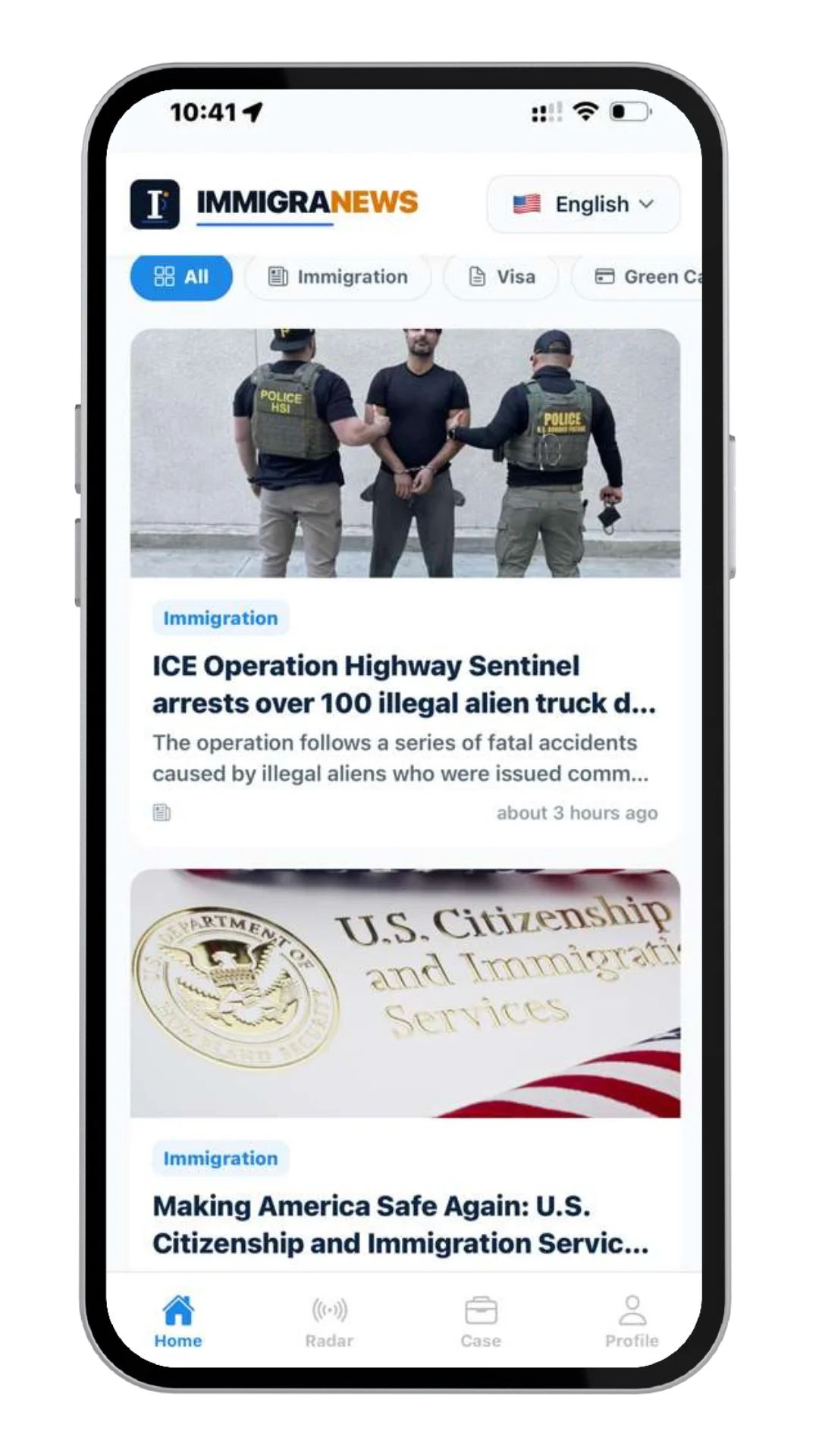 ImmigraNews App